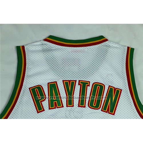 Maillot Historic Retro Seattle SuperSonics Gary Payton #20 Blanc